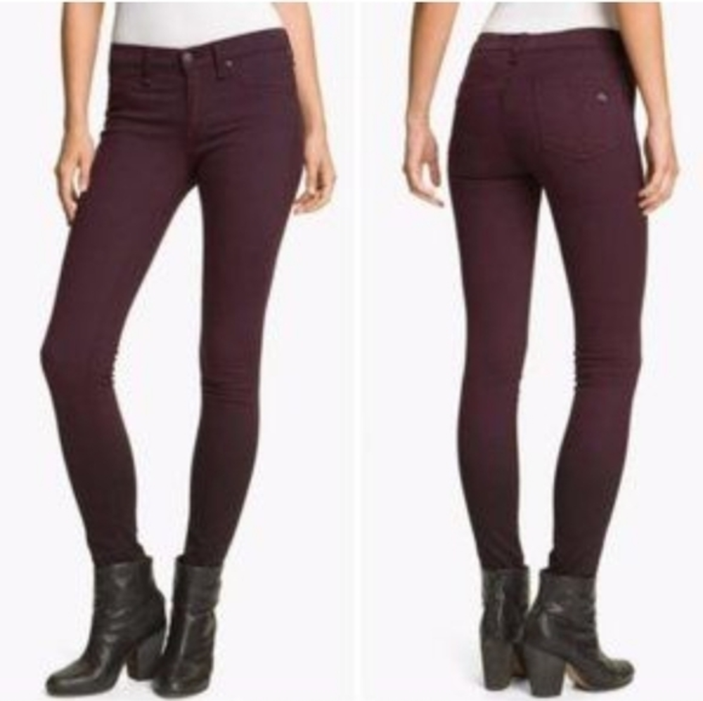 RAG & BONE DRE WINE OMBRE SIZE 28 LEGGING JEAN SKINNY